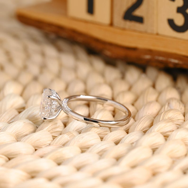 Marquise Cut Cluster Styled Lab Grown Diamond Engagement Ring
