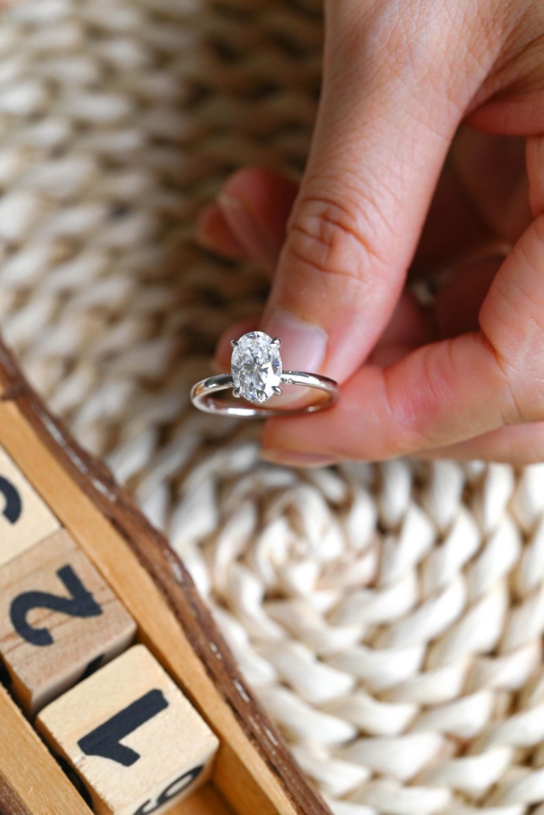 Marquise Cut Cluster Styled Lab Grown Diamond Engagement Ring