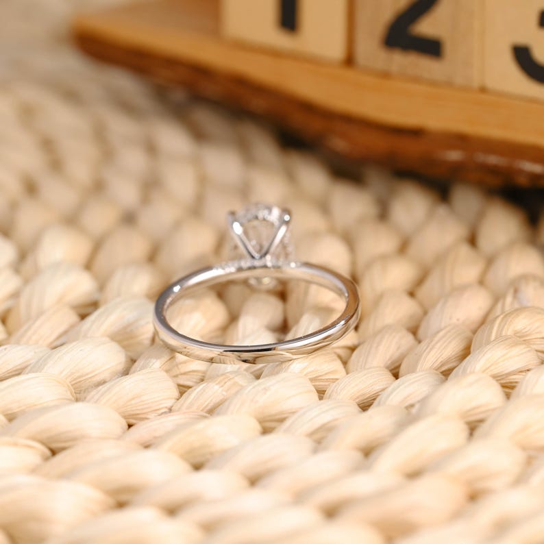 Marquise Cut Cluster Styled Lab Grown Diamond Engagement Ring