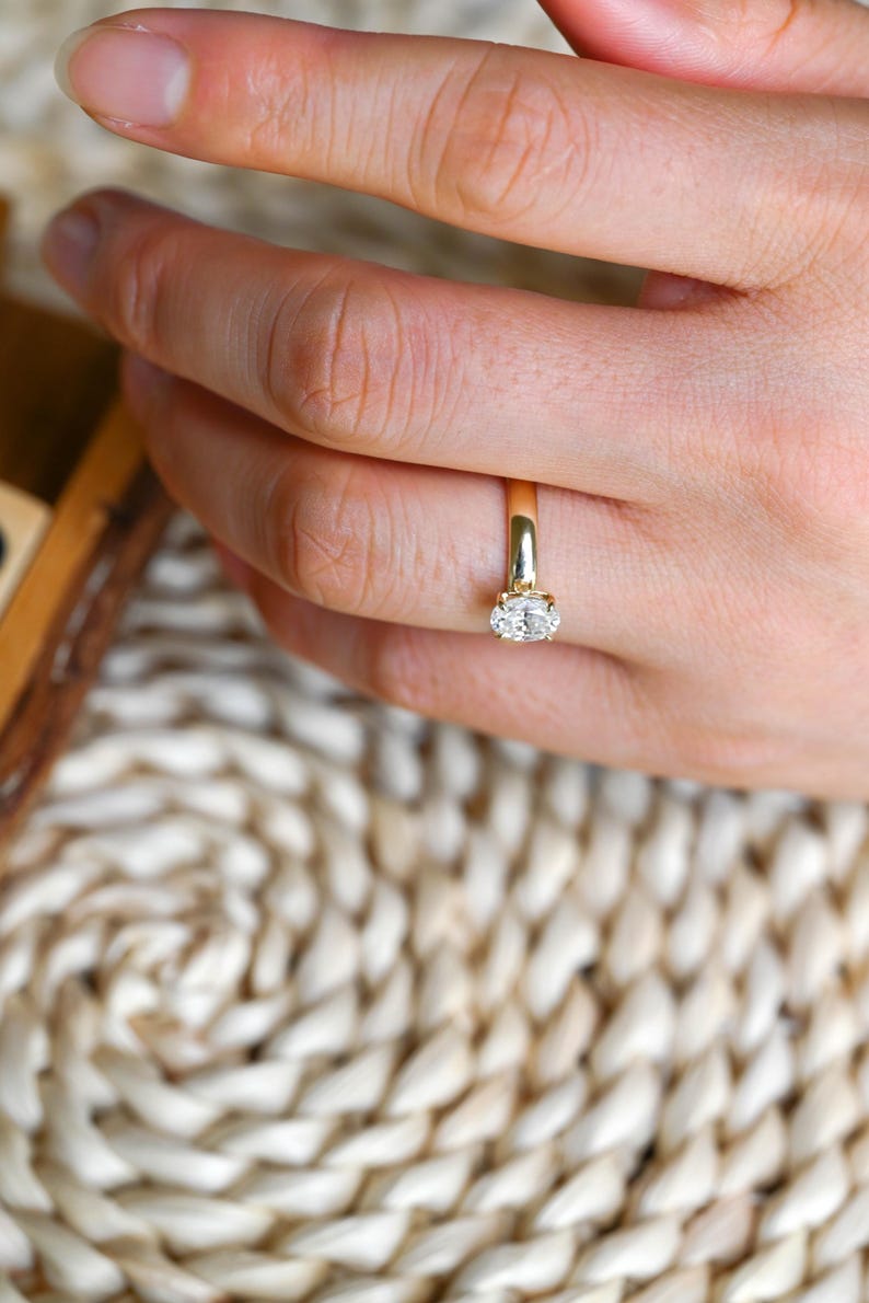 Marquise Cut Cluster Styled Lab Grown Diamond Engagement Ring