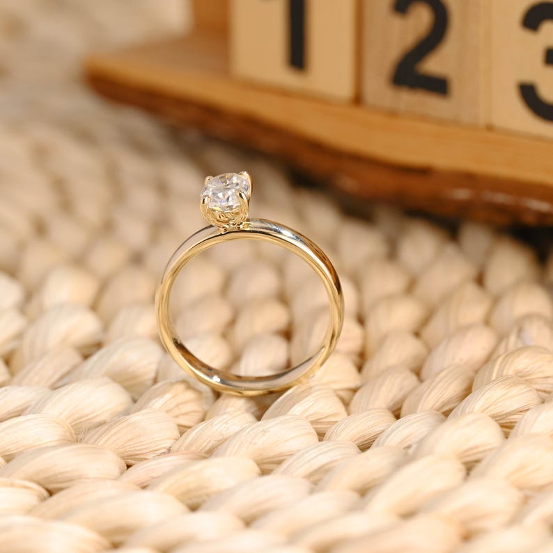 Marquise Cut Cluster Styled Lab Grown Diamond Engagement Ring