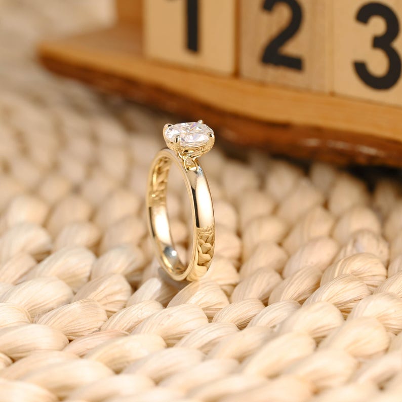 Marquise Cut Cluster Styled Lab Grown Diamond Engagement Ring