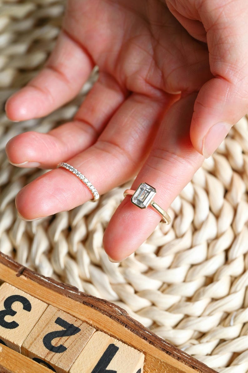 Marquise Cut Cluster Styled Lab Grown Diamond Bridal Ring Set