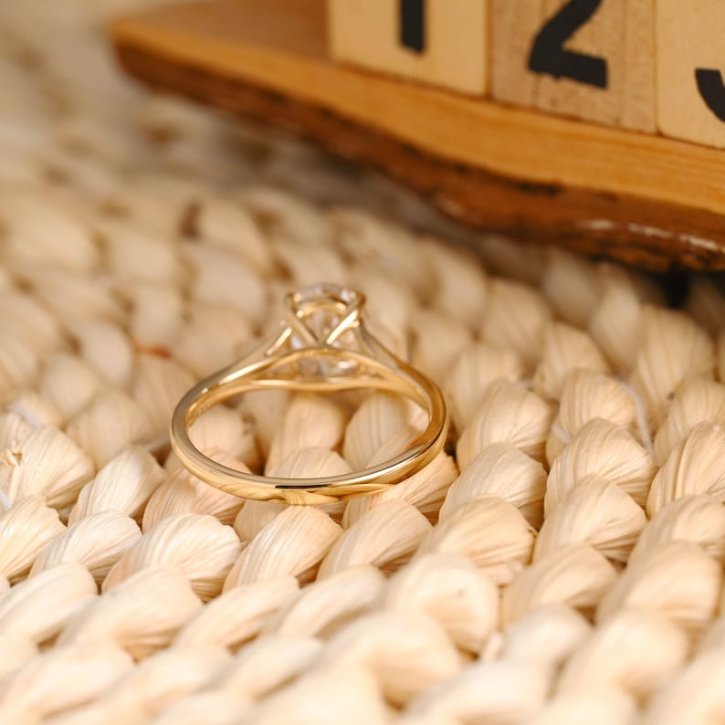 Marquise Cut Cluster Styled Lab Grown Diamond Engagement Ring