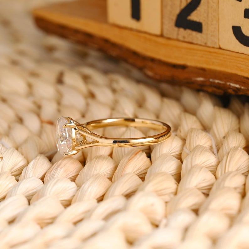 Marquise Cut Cluster Styled Lab Grown Diamond Engagement Ring