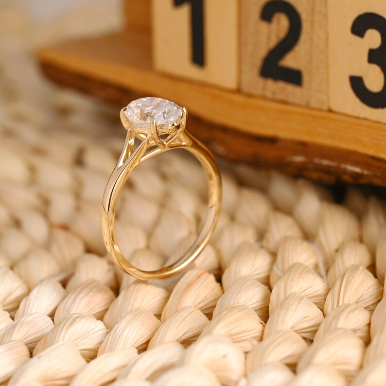 Marquise Cut Cluster Styled Lab Grown Diamond Engagement Ring