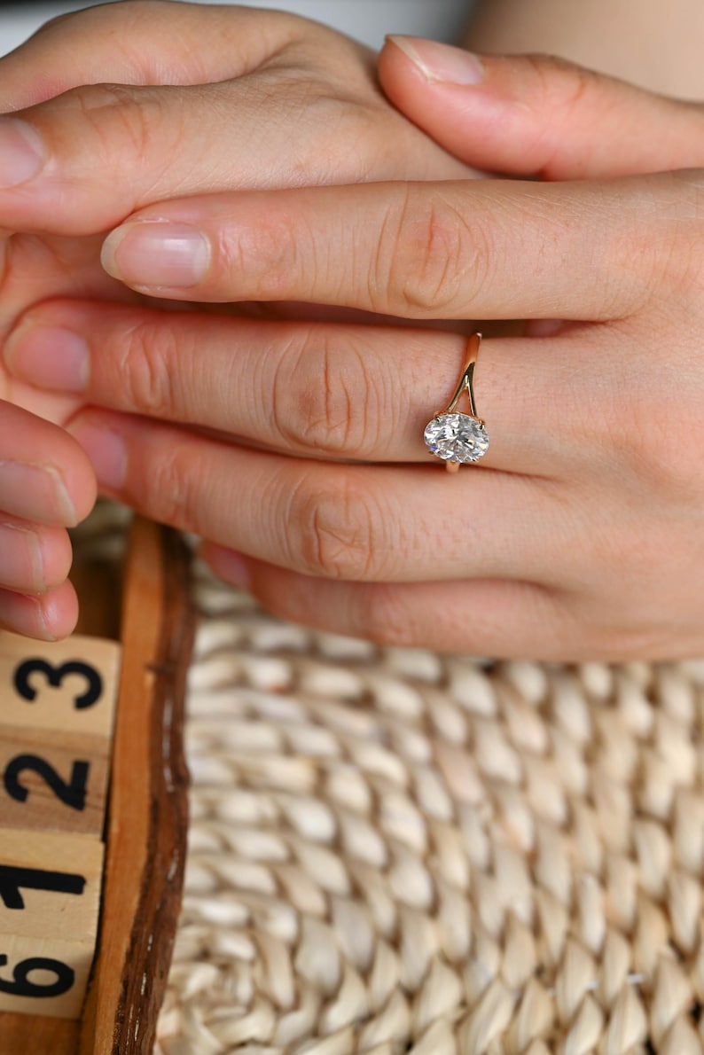 Marquise Cut Cluster Styled Lab Grown Diamond Engagement Ring