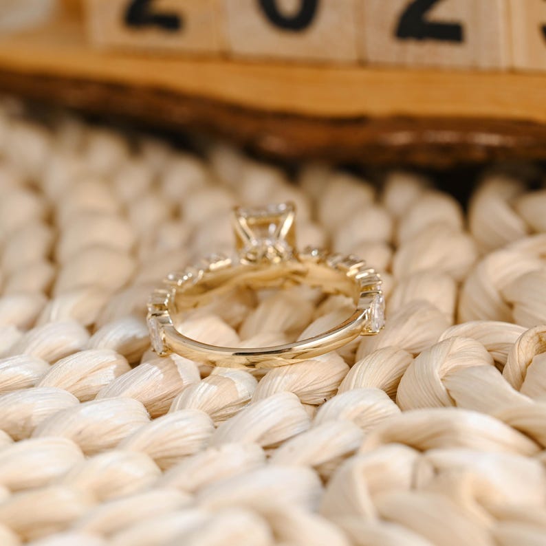 Marquise Cut Cluster Styled Lab Grown Diamond Engagement Ring