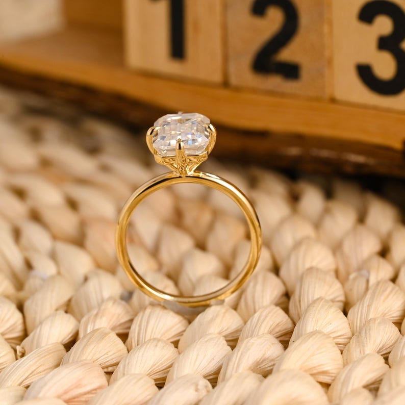 Marquise Cut Cluster Styled Lab Grown Diamond Engagement Ring
