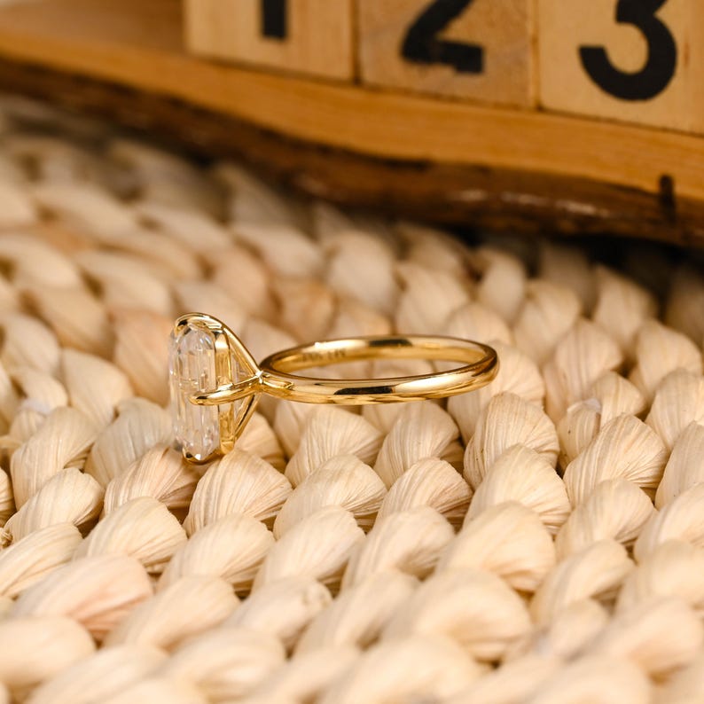 Marquise Cut Cluster Styled Lab Grown Diamond Engagement Ring