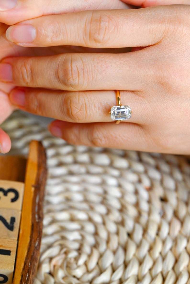Marquise Cut Cluster Styled Lab Grown Diamond Engagement Ring