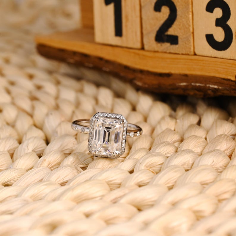 Marquise Cut Cluster Styled Lab Grown Diamond Engagement Ring
