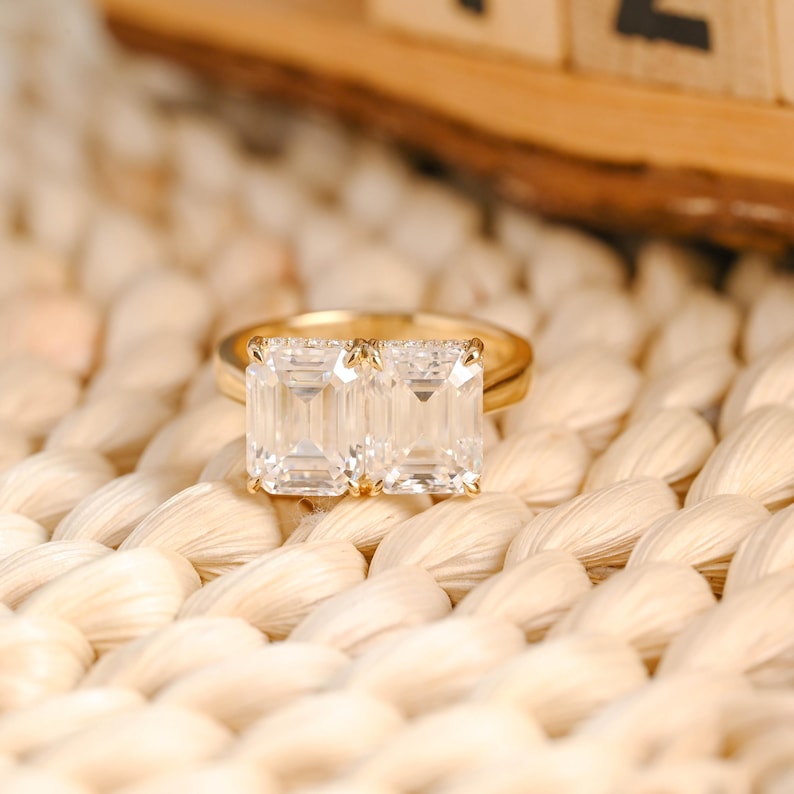 Marquise Cut Cluster Styled Lab Grown Diamond Engagement Ring