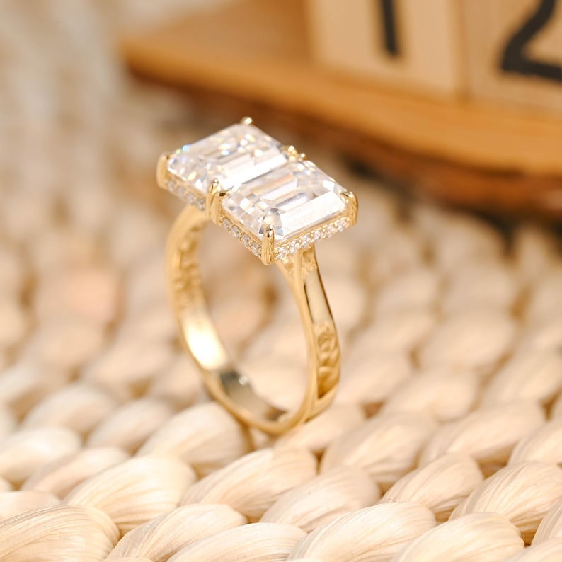 Marquise Cut Cluster Styled Lab Grown Diamond Engagement Ring