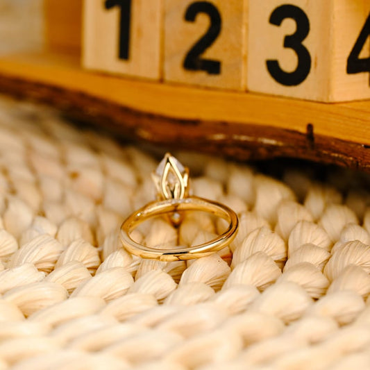 Marquise Cut Cluster Styled Lab Grown Diamond Engagement Ring