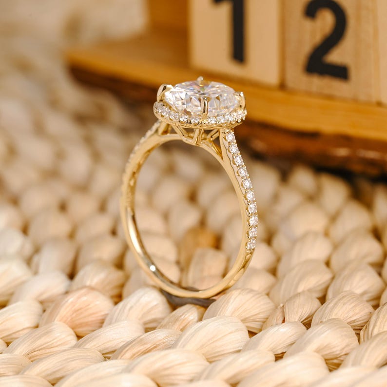 Marquise Cut Cluster Styled Lab Grown Diamond Engagement Ring