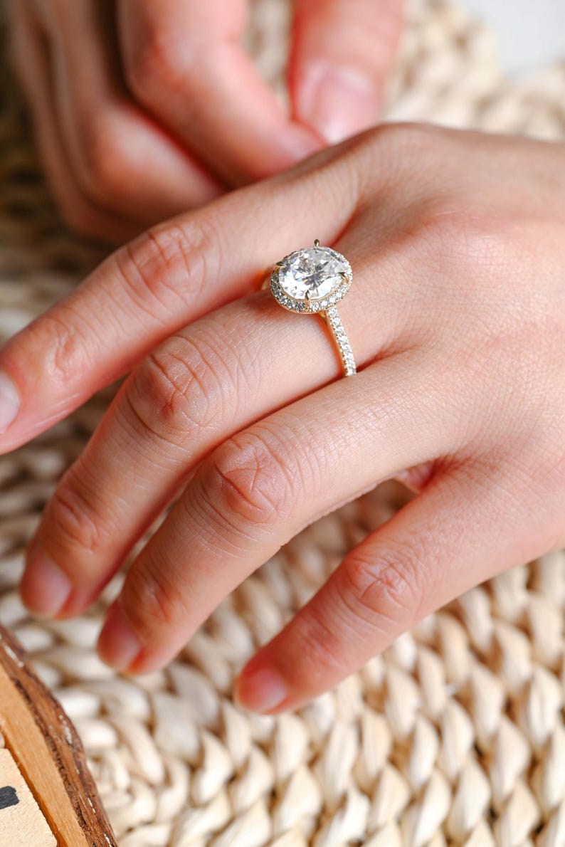 Marquise Cut Cluster Styled Lab Grown Diamond Engagement Ring