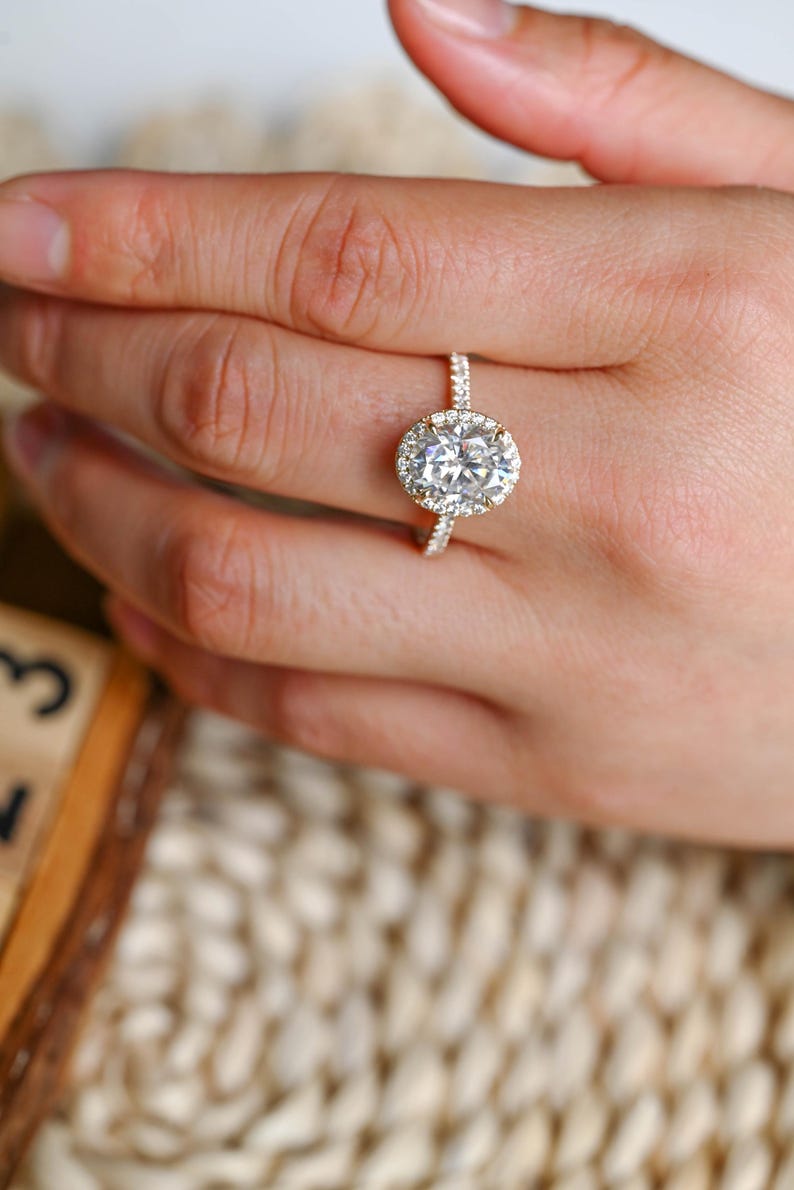 Marquise Cut Cluster Styled Lab Grown Diamond Engagement Ring
