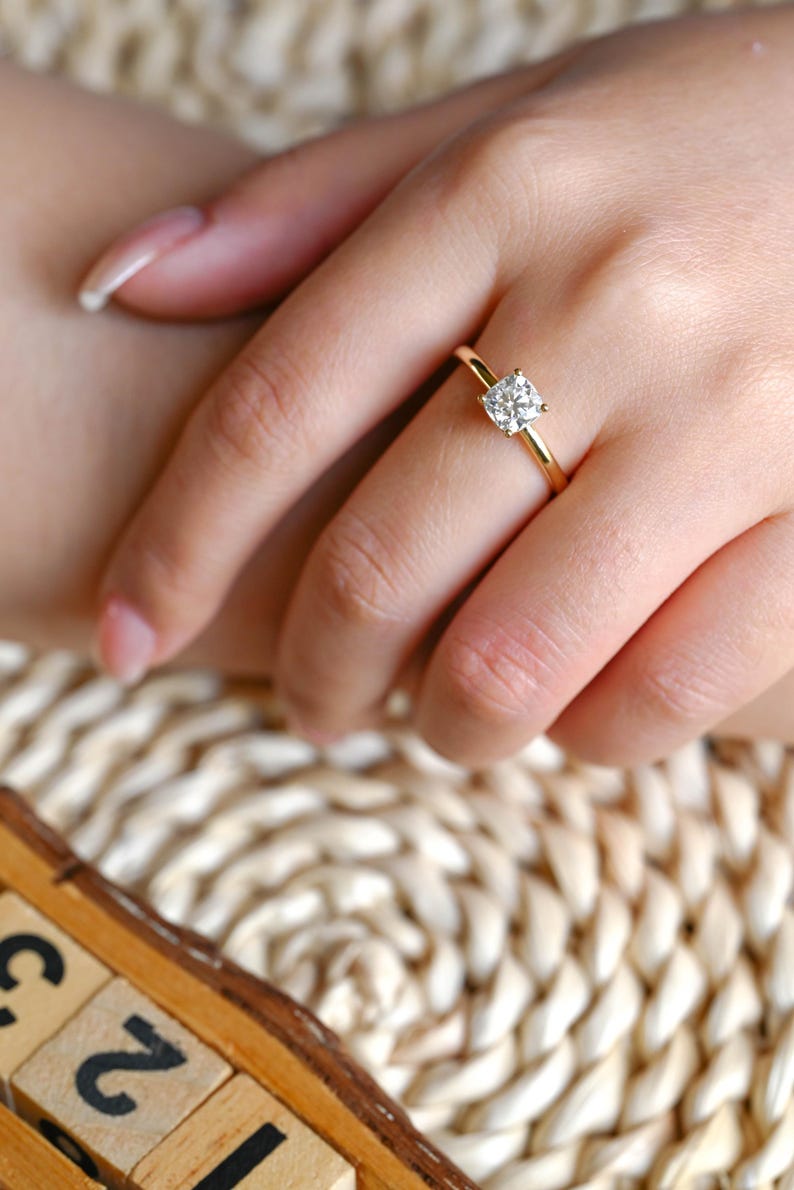 Marquise Cut Cluster Styled Lab Grown Diamond Engagement Ring