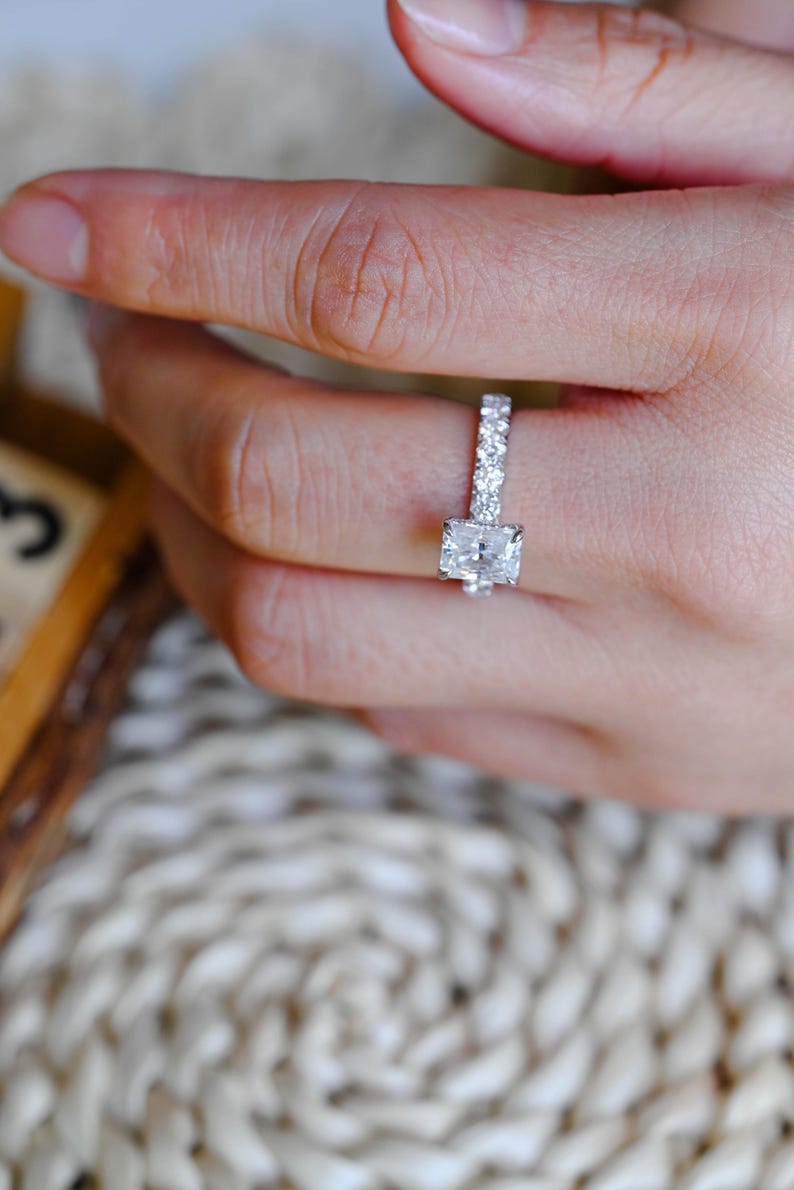 Marquise Cut Cluster Styled Lab Grown Diamond Engagement Ring