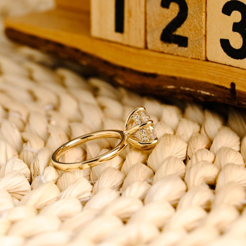 Marquise Cut Cluster Styled Lab Grown Diamond Engagement Ring