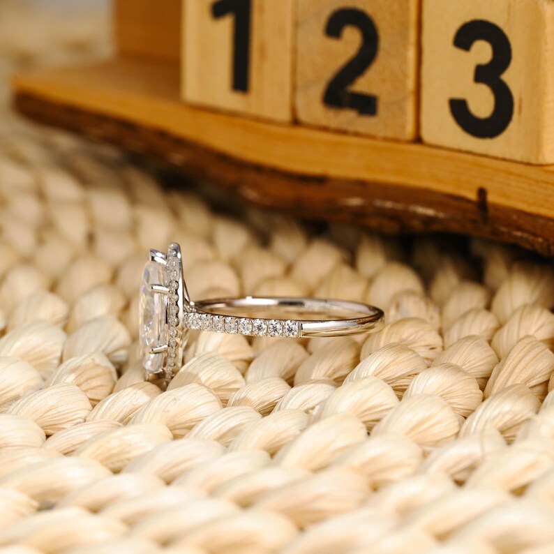 Marquise Cut Cluster Styled Lab Grown Diamond Engagement Ring