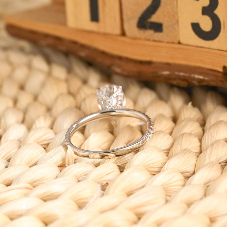 Marquise Cut Cluster Styled Lab Grown Diamond Engagement Ring