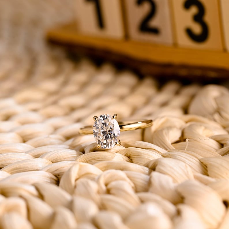 Marquise Cut Cluster Styled Lab Grown Diamond Engagement Ring