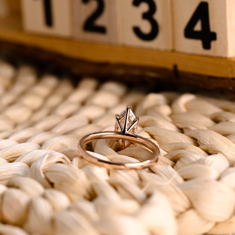 Marquise Cut Cluster Styled Lab Grown Diamond Engagement Ring