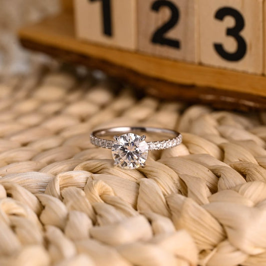 Marquise Cut Cluster Styled Lab Grown Diamond Engagement Ring