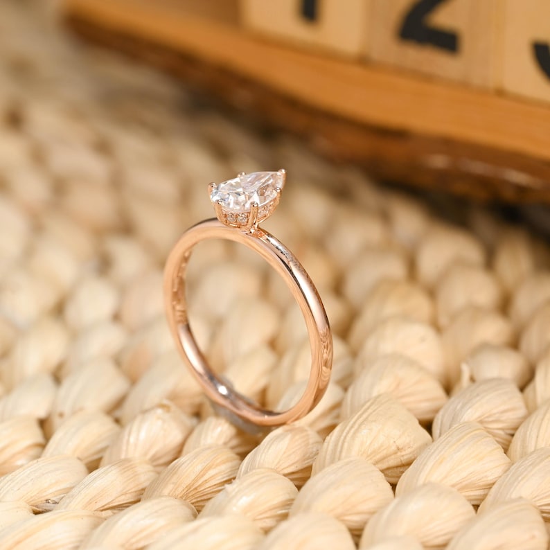 Marquise Cut Cluster Styled Lab Grown Diamond Engagement Ring