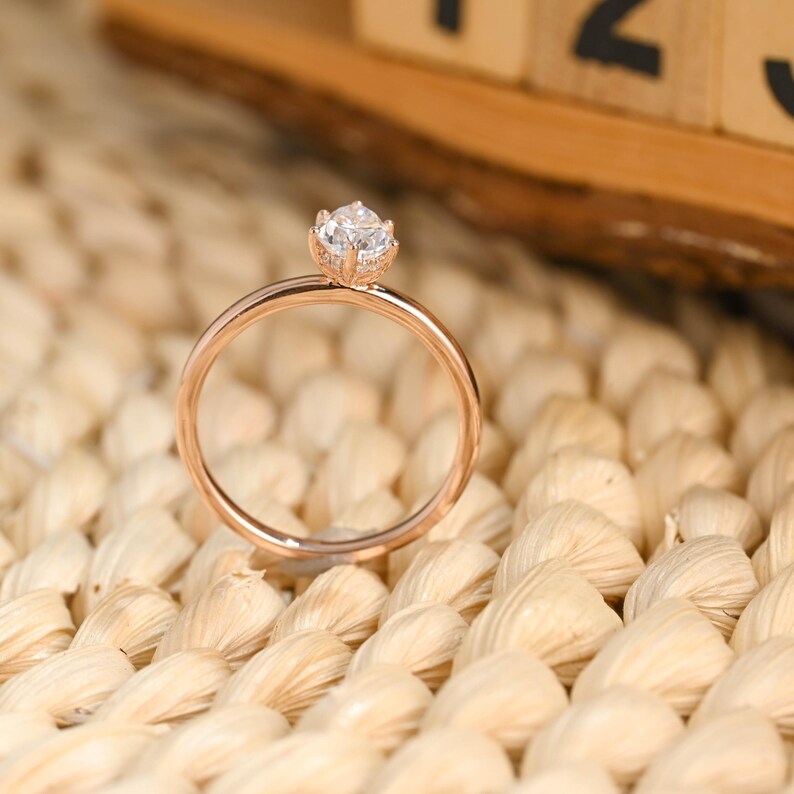 Marquise Cut Cluster Styled Lab Grown Diamond Engagement Ring