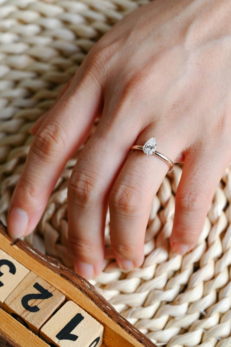 Marquise Cut Cluster Styled Lab Grown Diamond Engagement Ring
