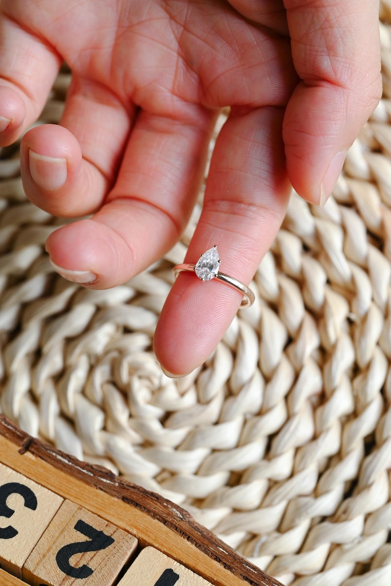 Marquise Cut Cluster Styled Lab Grown Diamond Engagement Ring