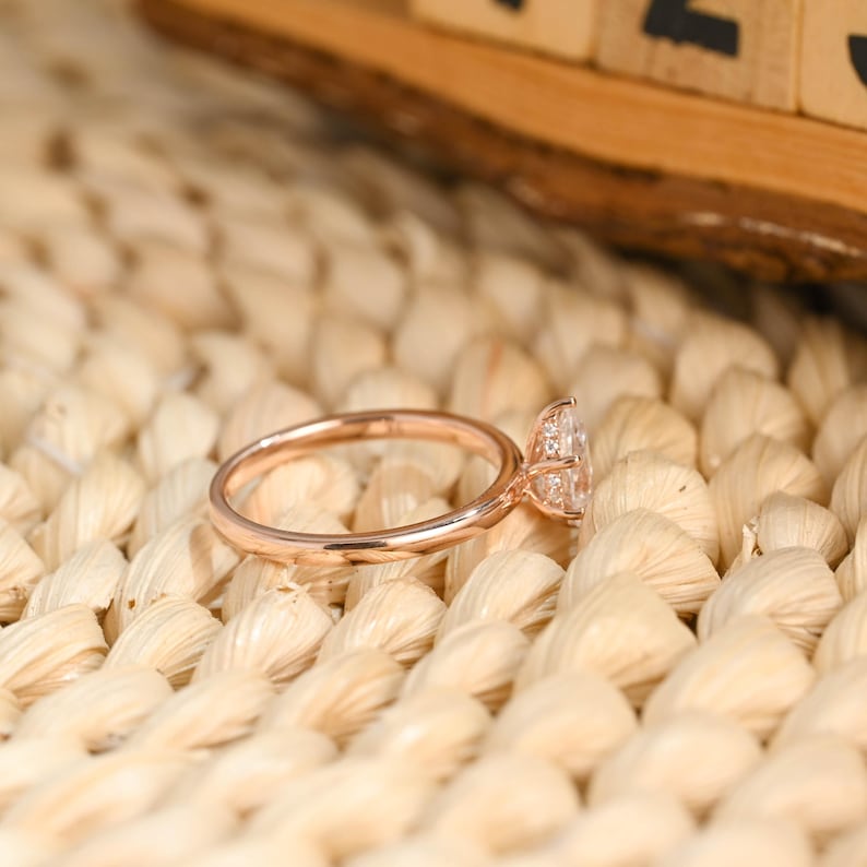 Marquise Cut Cluster Styled Lab Grown Diamond Engagement Ring