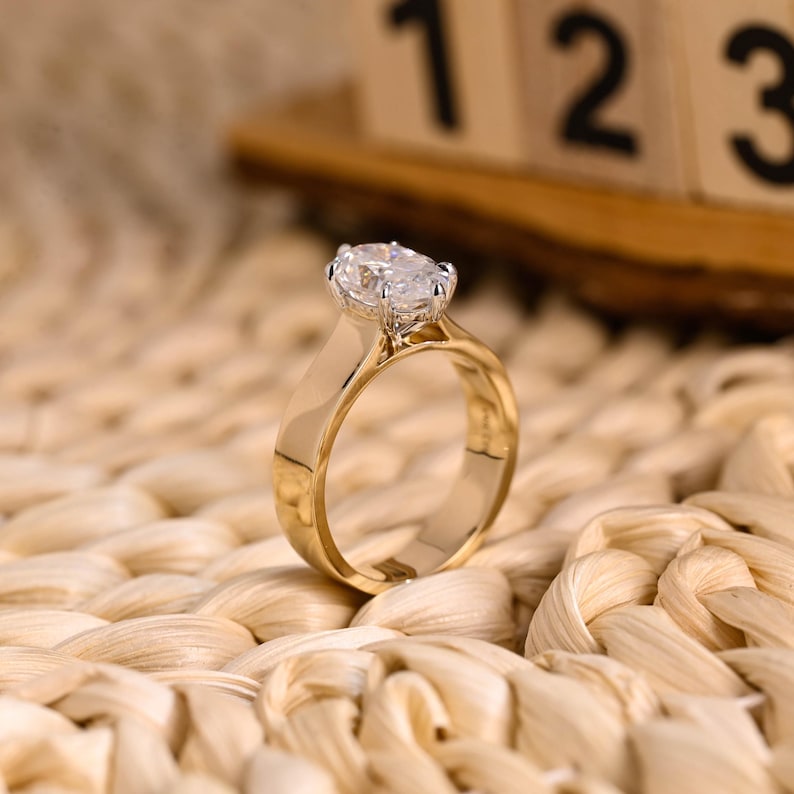 Marquise Cut Cluster Styled Lab Grown Diamond Engagement Ring