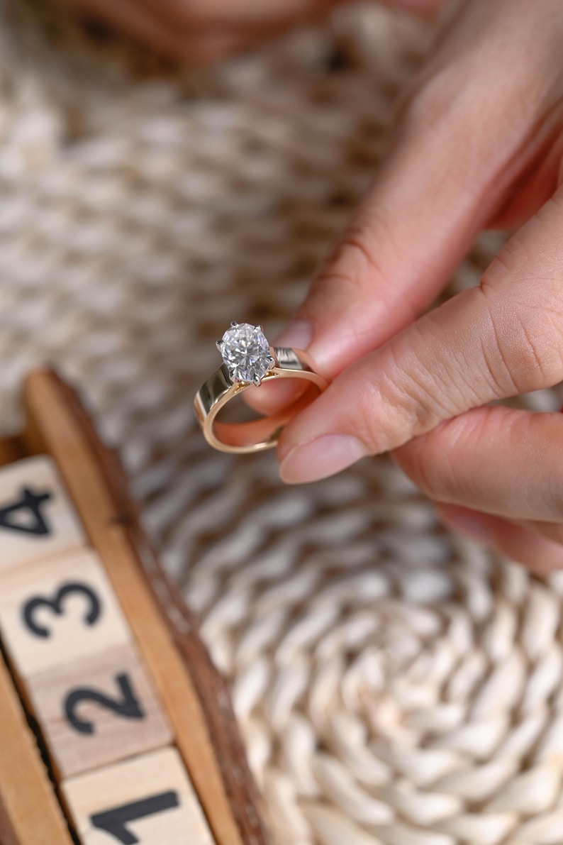 Marquise Cut Cluster Styled Lab Grown Diamond Engagement Ring