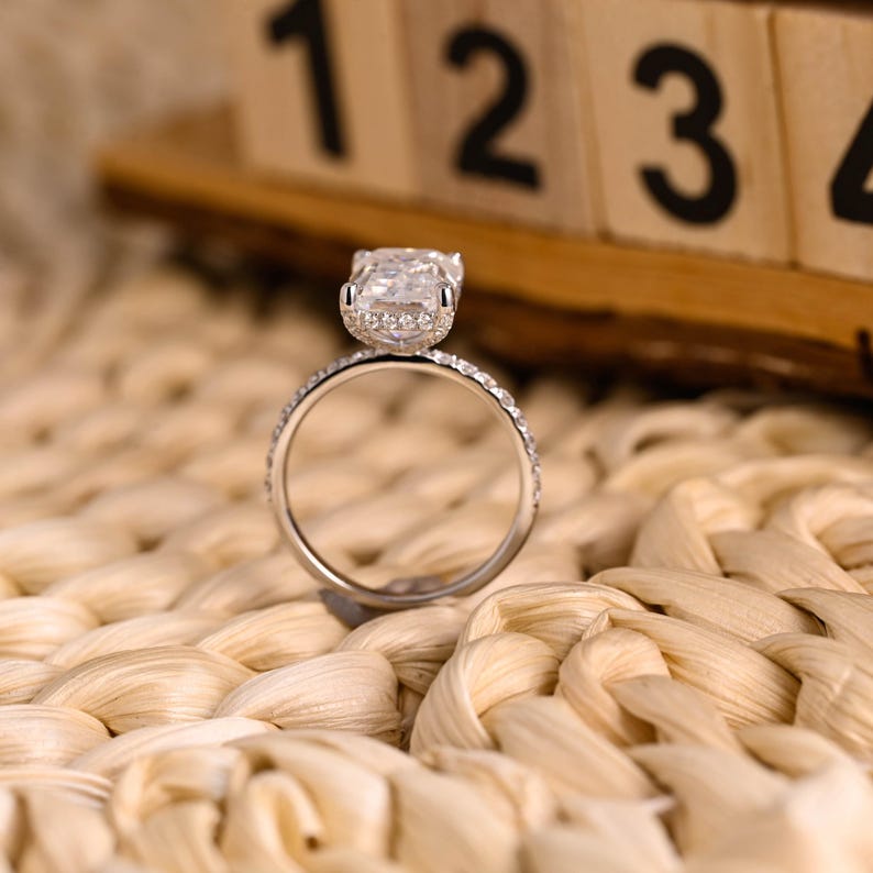 Marquise Cut Cluster Styled Lab Grown Diamond Engagement Ring
