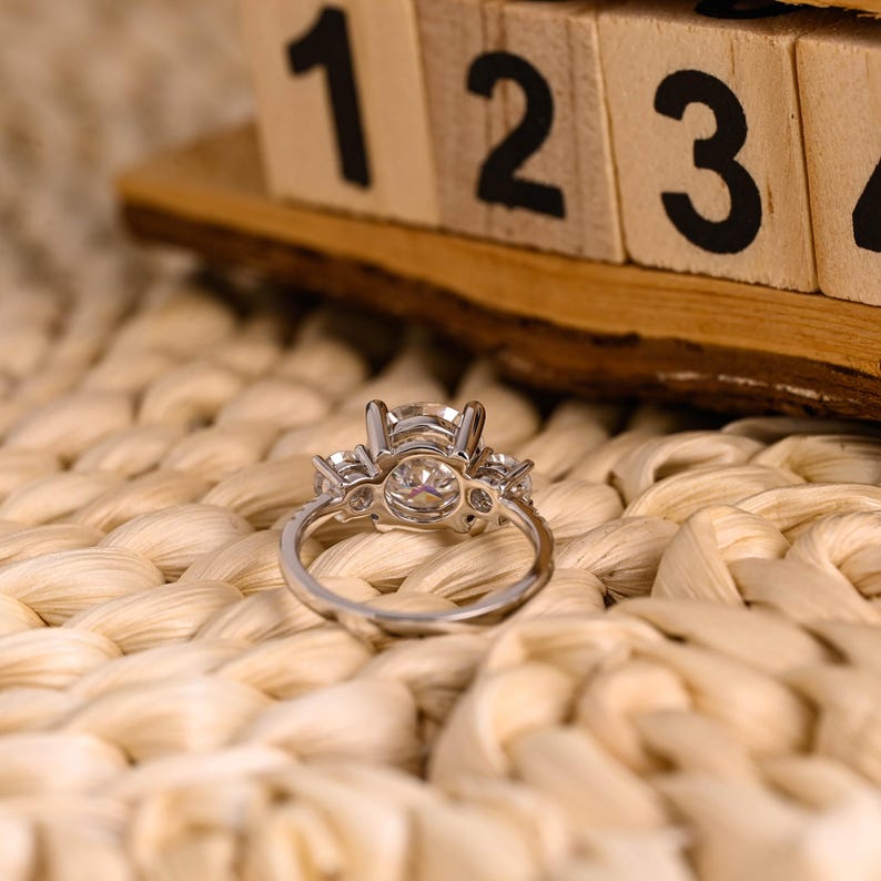 Marquise Cut Cluster Styled Lab Grown Diamond Engagement Ring