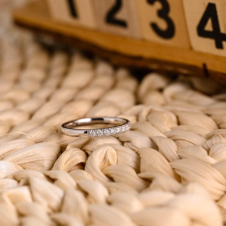 Marquise Cut Cluster Styled Lab Grown Wedding Band