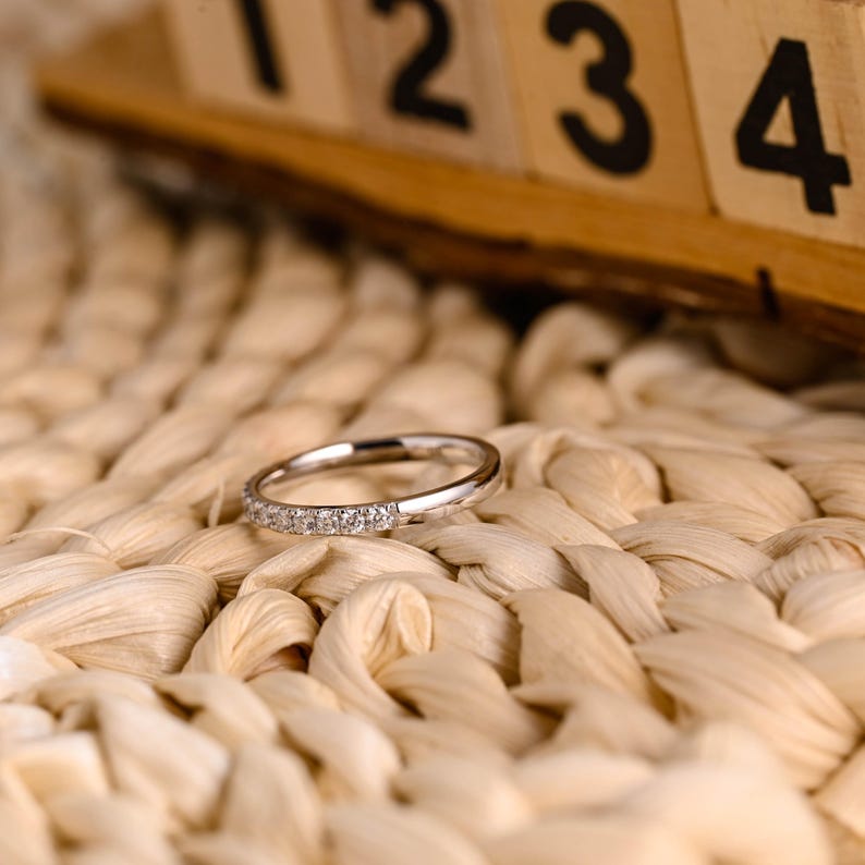 Marquise Cut Cluster Styled Lab Grown Wedding Band