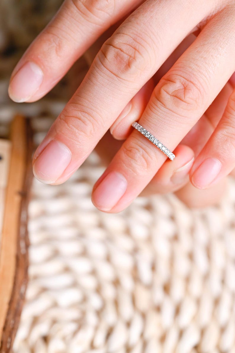 Marquise Cut Cluster Styled Lab Grown Wedding Band