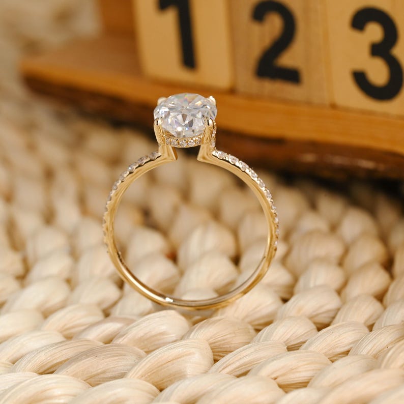Marquise Cut Cluster Styled Lab Grown Diamond Engagement Ring