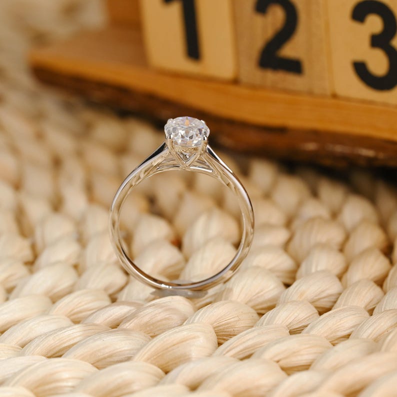 Marquise Cut Cluster Styled Lab Grown Diamond Engagement Ring