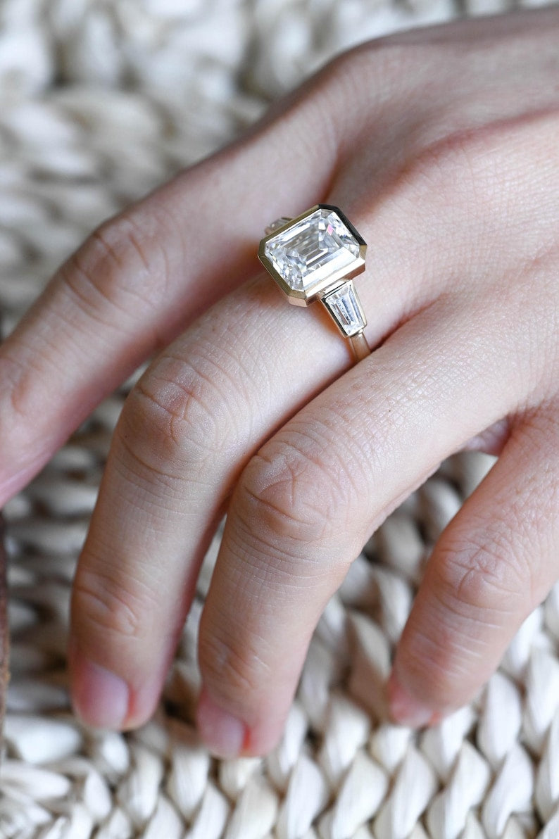 Marquise Cut Cluster Styled Lab Grown Diamond Engagement Ring