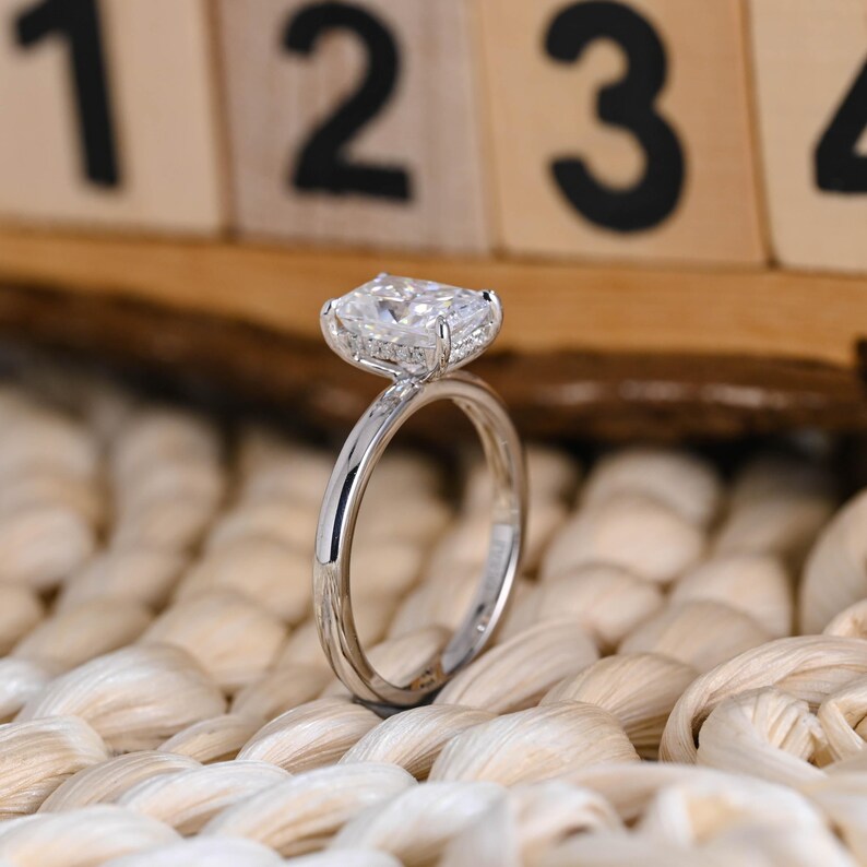 Marquise Cut Cluster Styled Lab Grown Diamond Engagement Ring