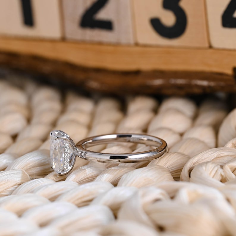 Marquise Cut Cluster Styled Lab Grown Diamond Engagement Ring