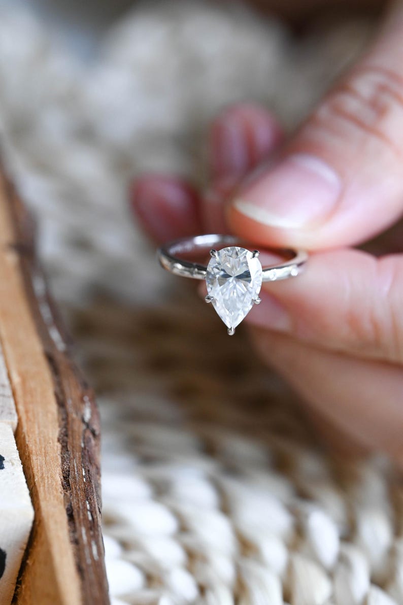 Marquise Cut Cluster Styled Lab Grown Diamond Engagement Ring