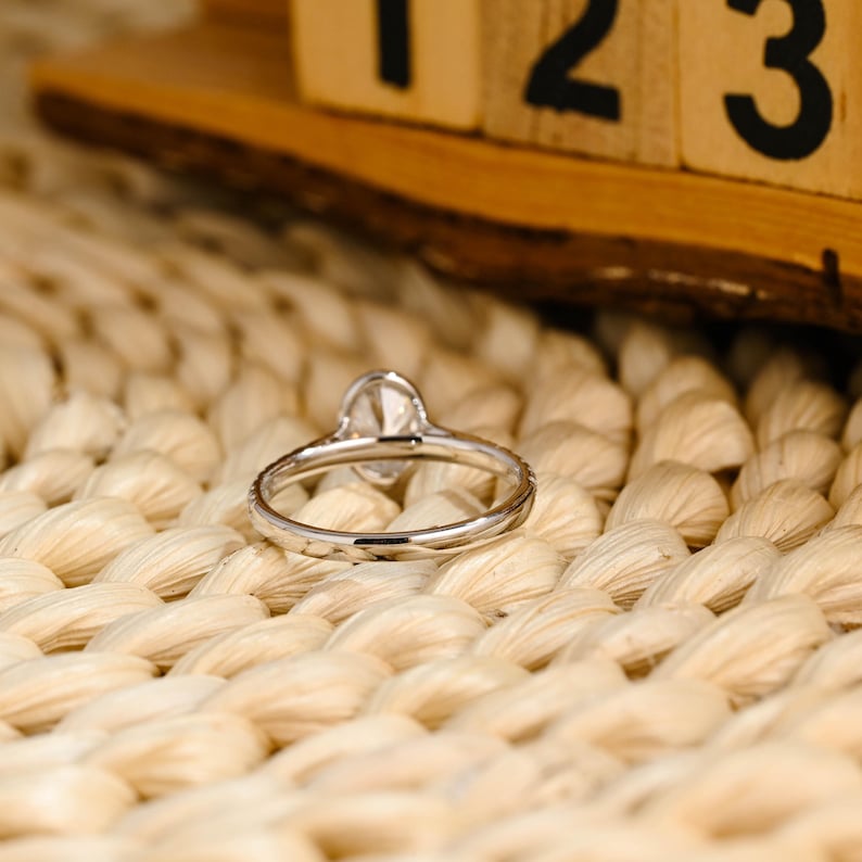 Marquise Cut Cluster Styled Lab Grown Diamond Engagement Ring