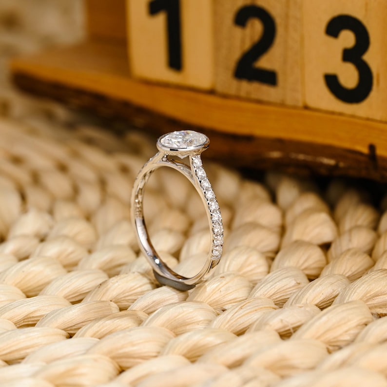 Marquise Cut Cluster Styled Lab Grown Diamond Engagement Ring